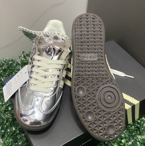 Adidas samba silver sneakers
